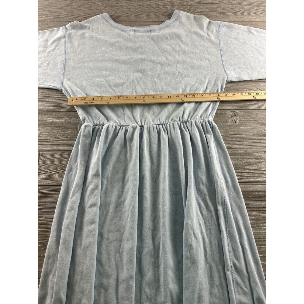 VTG Polo Ralph Lauren Womens Size Large Knit Henley Light Blue Maxi Dress Long - Picture 6 of 9